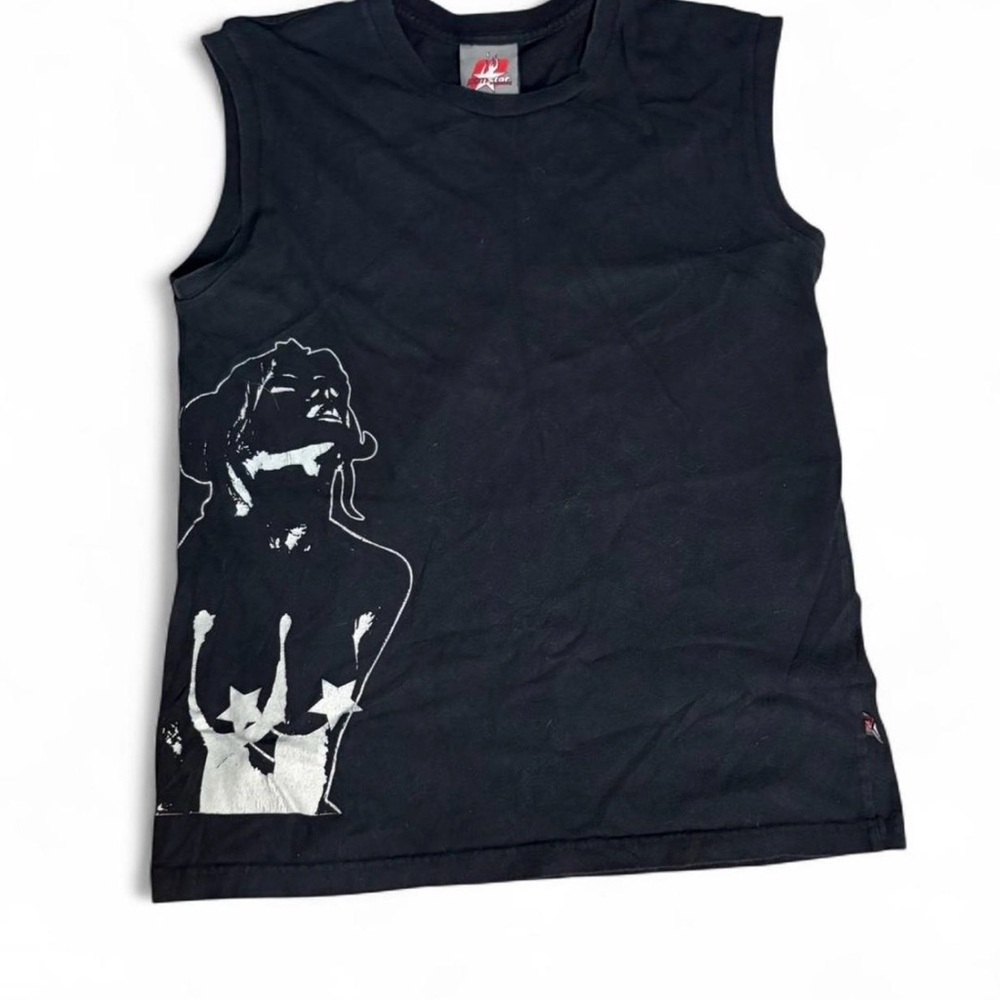 Men's Black Graphic Tank Top